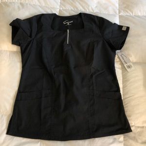 Black scrub top